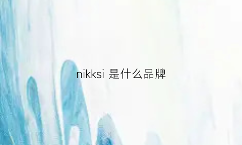 nikksi 是什么品牌